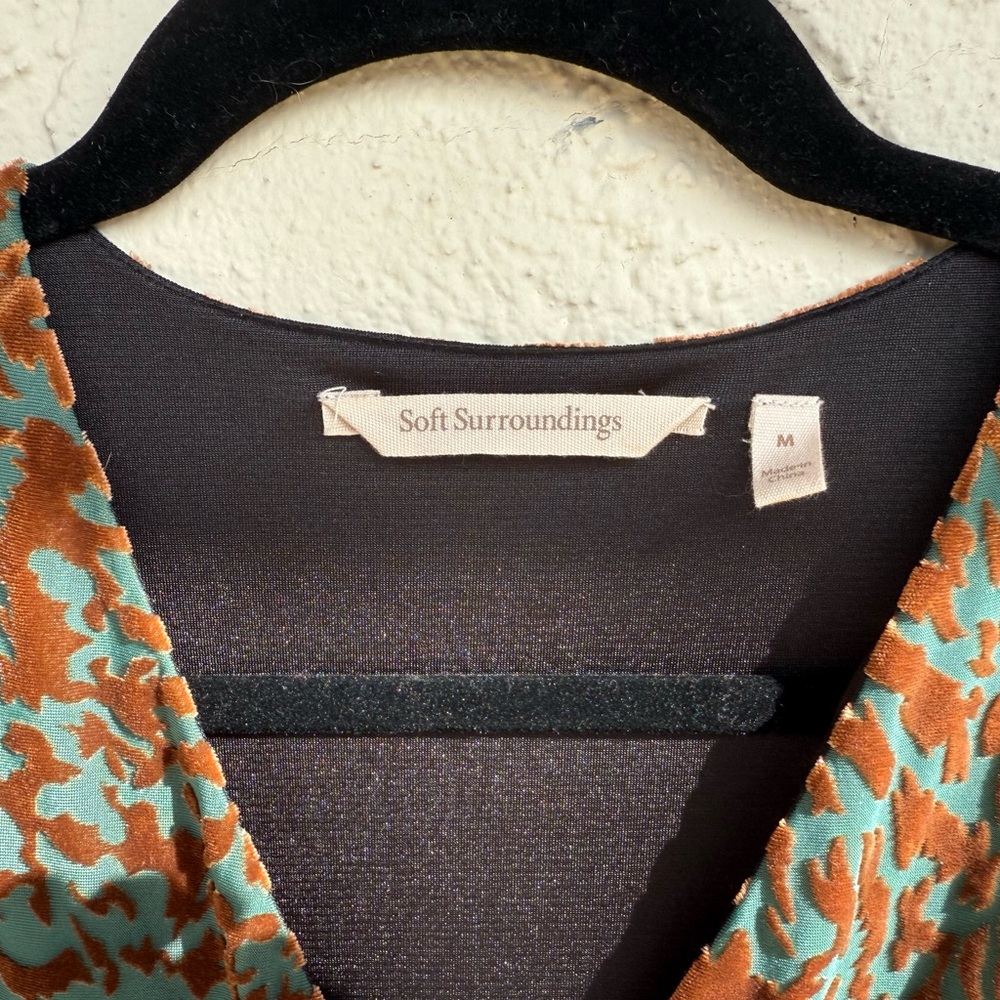 Soft Surroundings Teal and Rust Dress
